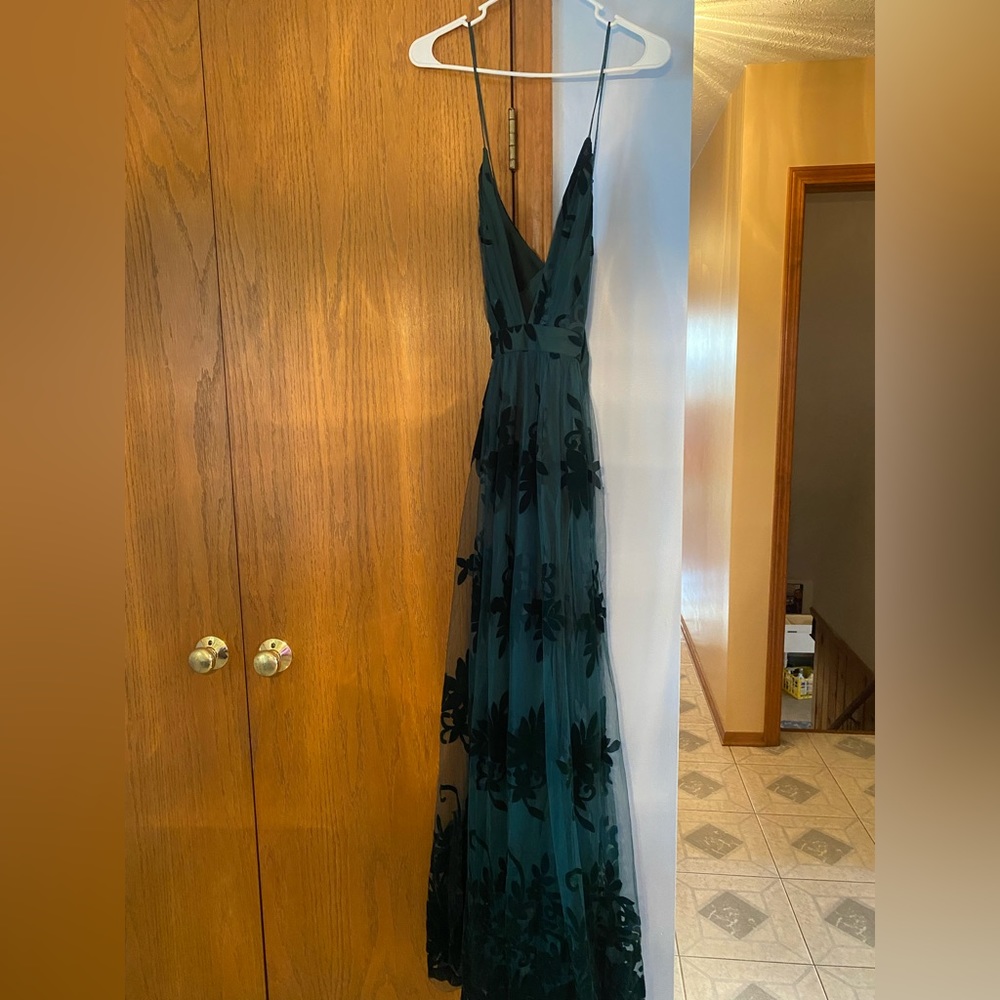 Windsor Morgan Flocked Velvet Dress